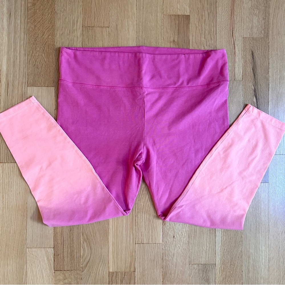 Lou & Grey Ombré Pink and Peach Leggings XXL